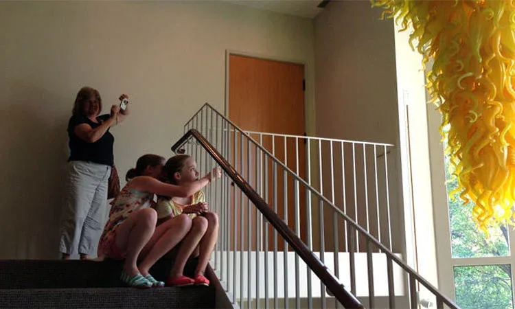 Dale Chihuly Chandelier - Columbus Indiana Visitors Center